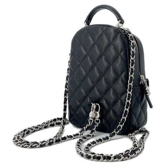 CHANEL Matelasse Classic Mini Backpack Black AP3753 Caviar Leather