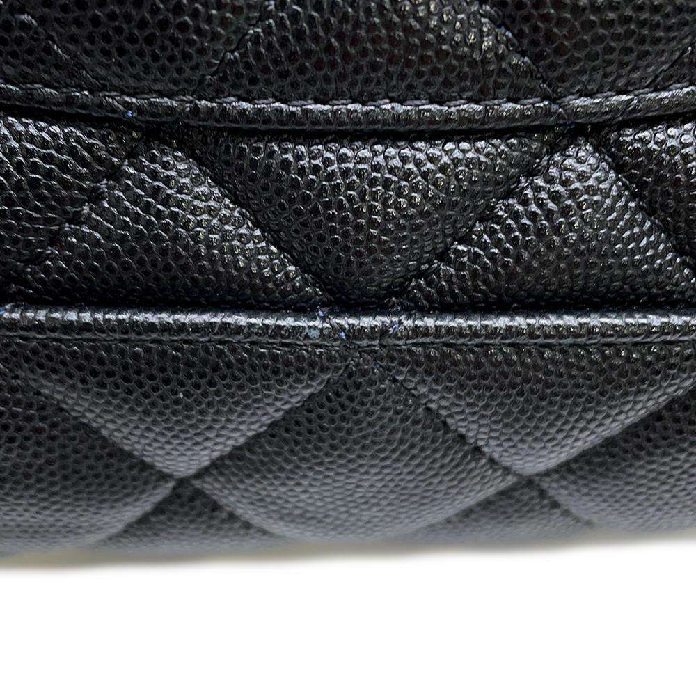CHANEL Matelasse Backpack Black AS4058 Caviar Leather Size Mini
