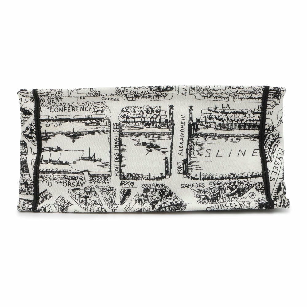 Dior Book Tote Plan de Paris White/Black M1296ZOMP_M041 Canvas Size Medium