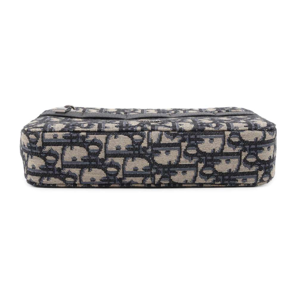 Dior Oblique belt bag Navy 2ESCA337YSE Jacquard Leather