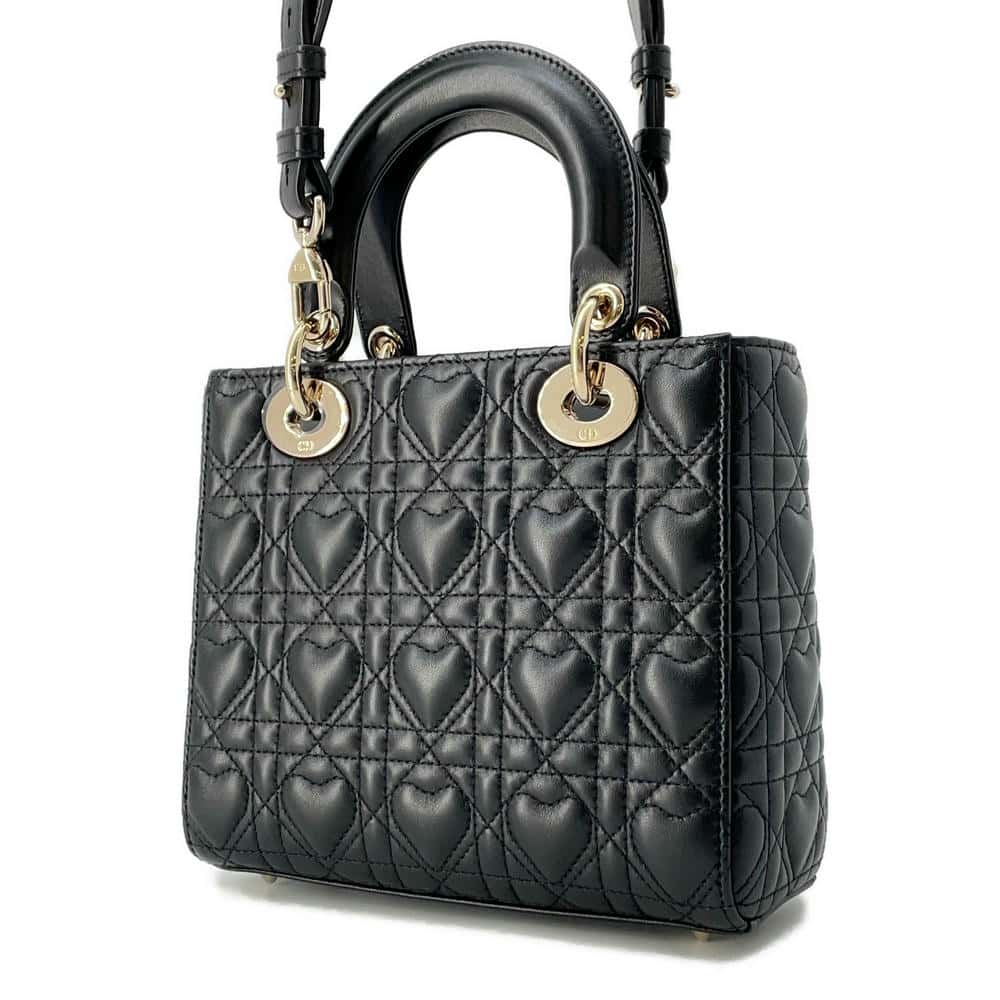 Dior MY ABCDIOR Lady Dior Cannage 2WAYBag BlackM0538ONGH Lambskin Size Small