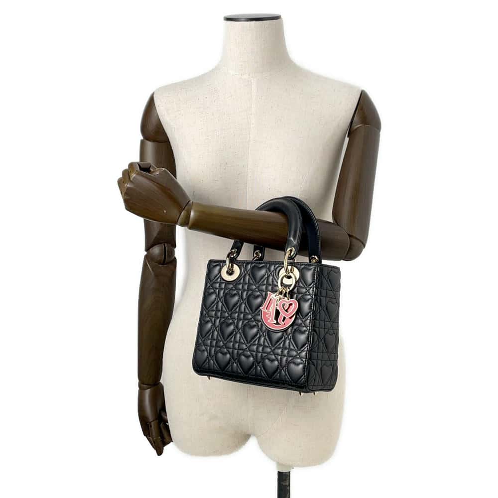 Dior MY ABCDIOR Lady Dior Cannage 2WAYBag BlackM0538ONGH Lambskin Size Small