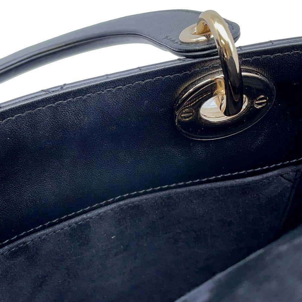 Dior MY ABCDIOR Lady Dior Cannage 2WAYBag BlackM0538ONGH Lambskin Size Small