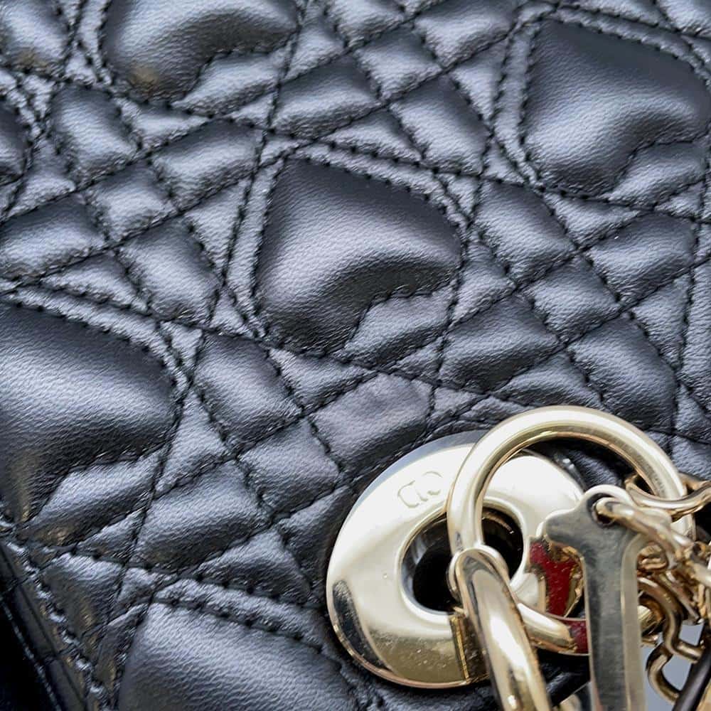 Dior MY ABCDIOR Lady Dior Cannage 2WAYBag BlackM0538ONGH Lambskin Size Small