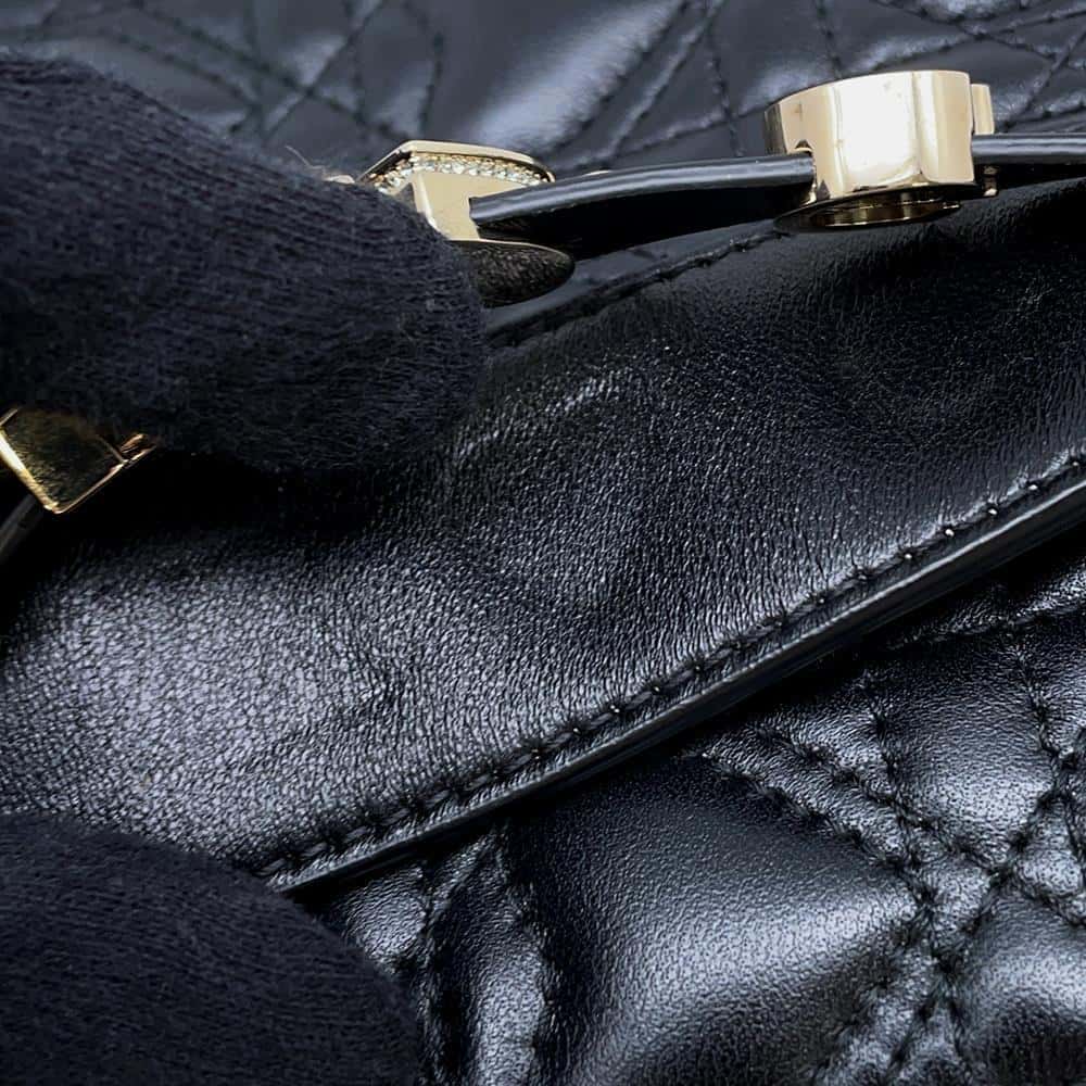 Dior MY ABCDIOR Lady Dior Cannage 2WAYBag BlackM0538ONGH Lambskin Size Small