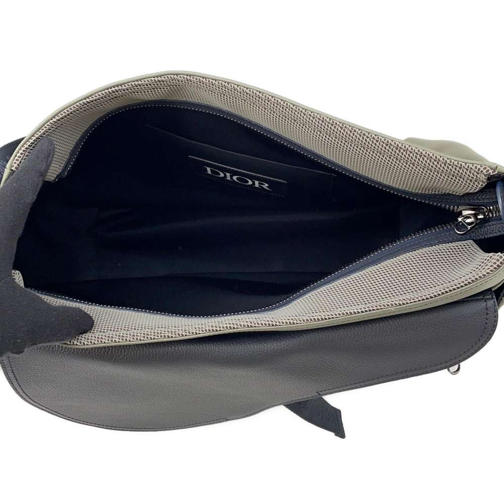 Dior saddle bag sacaiCollaboration Khaki/Navy 1ADH0029USF Nylon Leather
