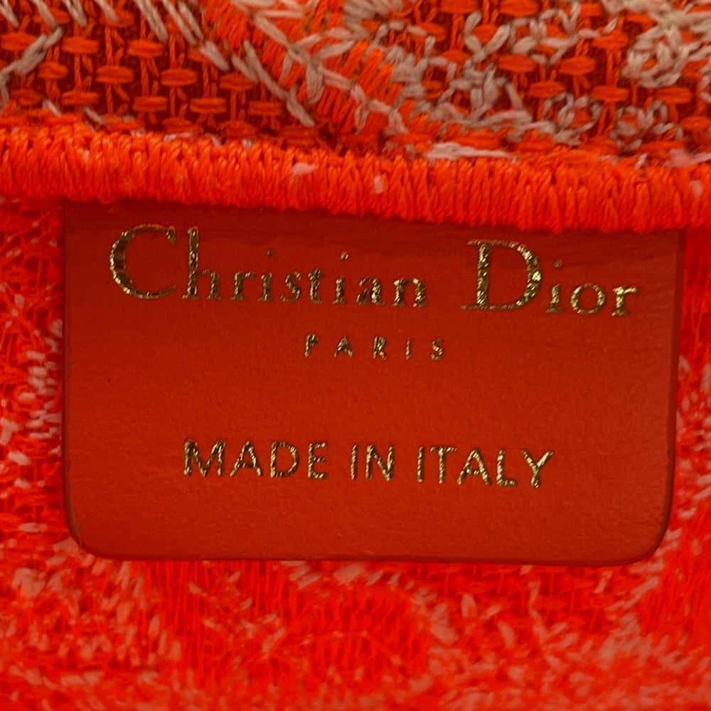 Dior Book Tote Toile de Jouy Orange/White M1296ZROC_M057 Canvas Size Medium