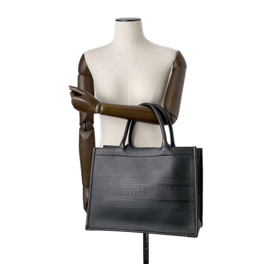 Dior Book tote Black All leather Size Medium