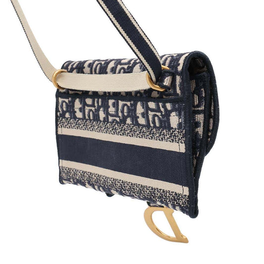 Dior Oblique Saddle Slim Pouch Navy S5647CRIW Canvas