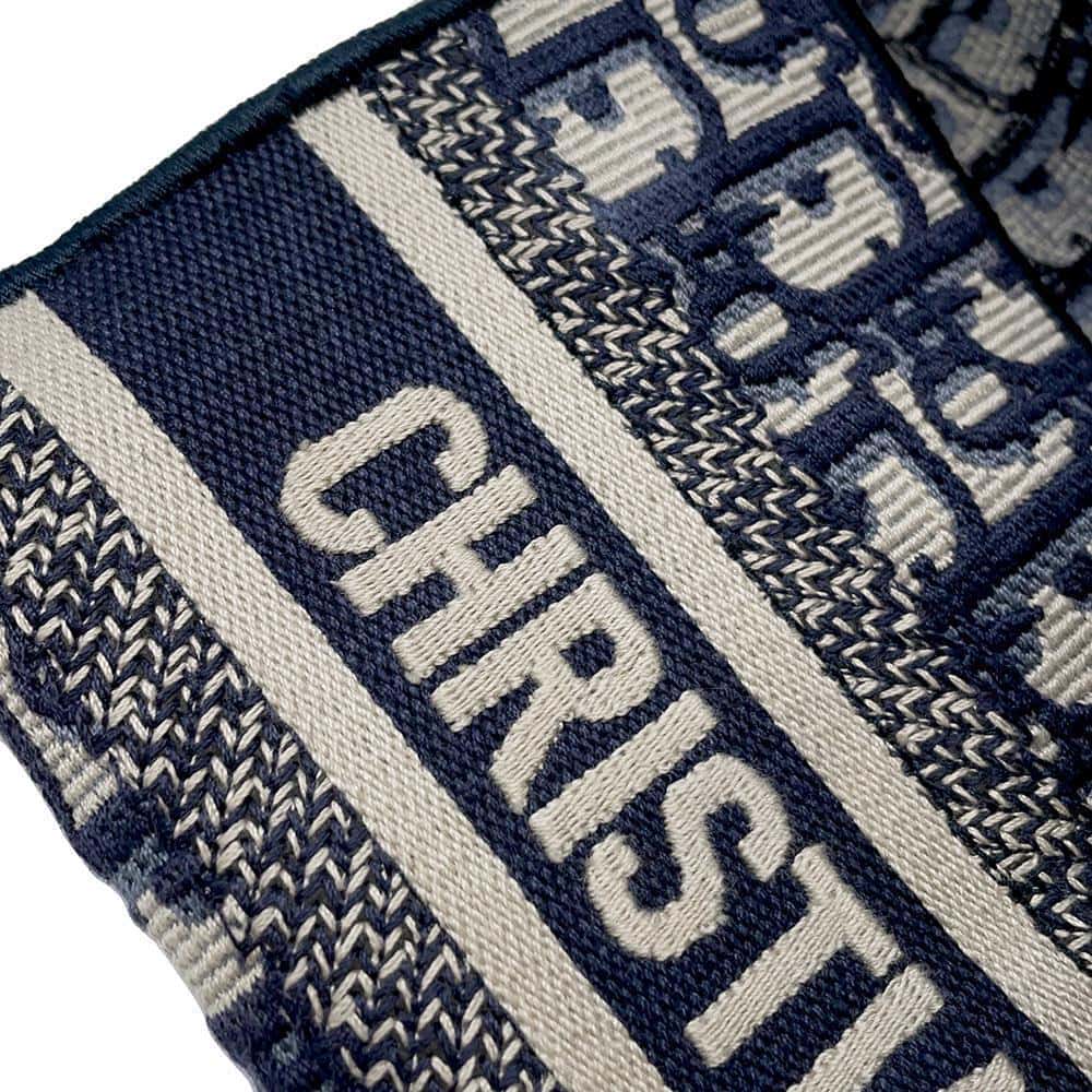 Dior Oblique Saddle Slim Pouch Navy S5647CRIW Canvas