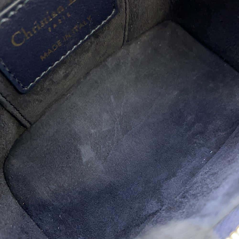 Dior Heart Shoulder Mini Vanity Navy/Red S09180SGA Leather