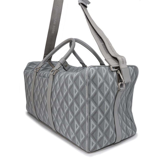Dior Rango Travel Bag Gray PVC Leather Size 50