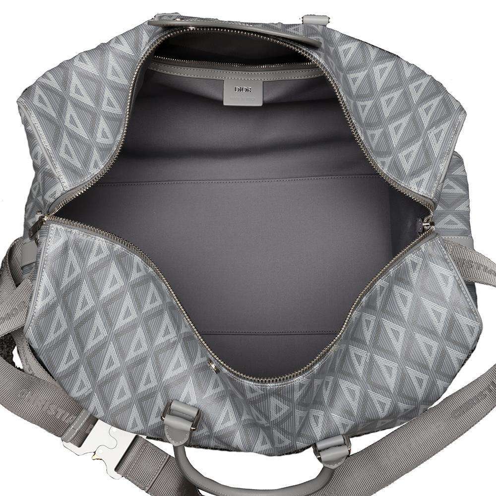 Dior Rango Travel Bag Gray PVC Leather Size 50