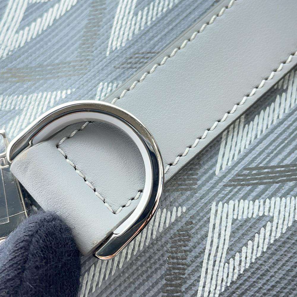 Dior Rango Travel Bag Gray PVC Leather Size 50