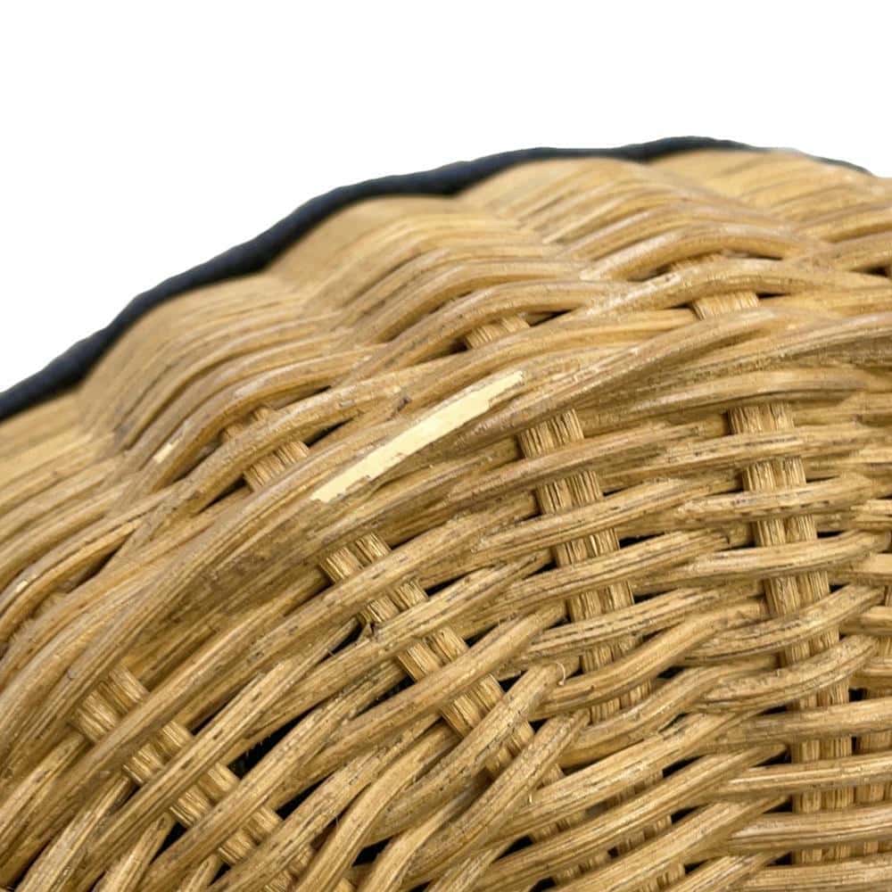 Dior Wicker Oblique bucket bag Beige/Navy M7600CMVO Rattan Canvas