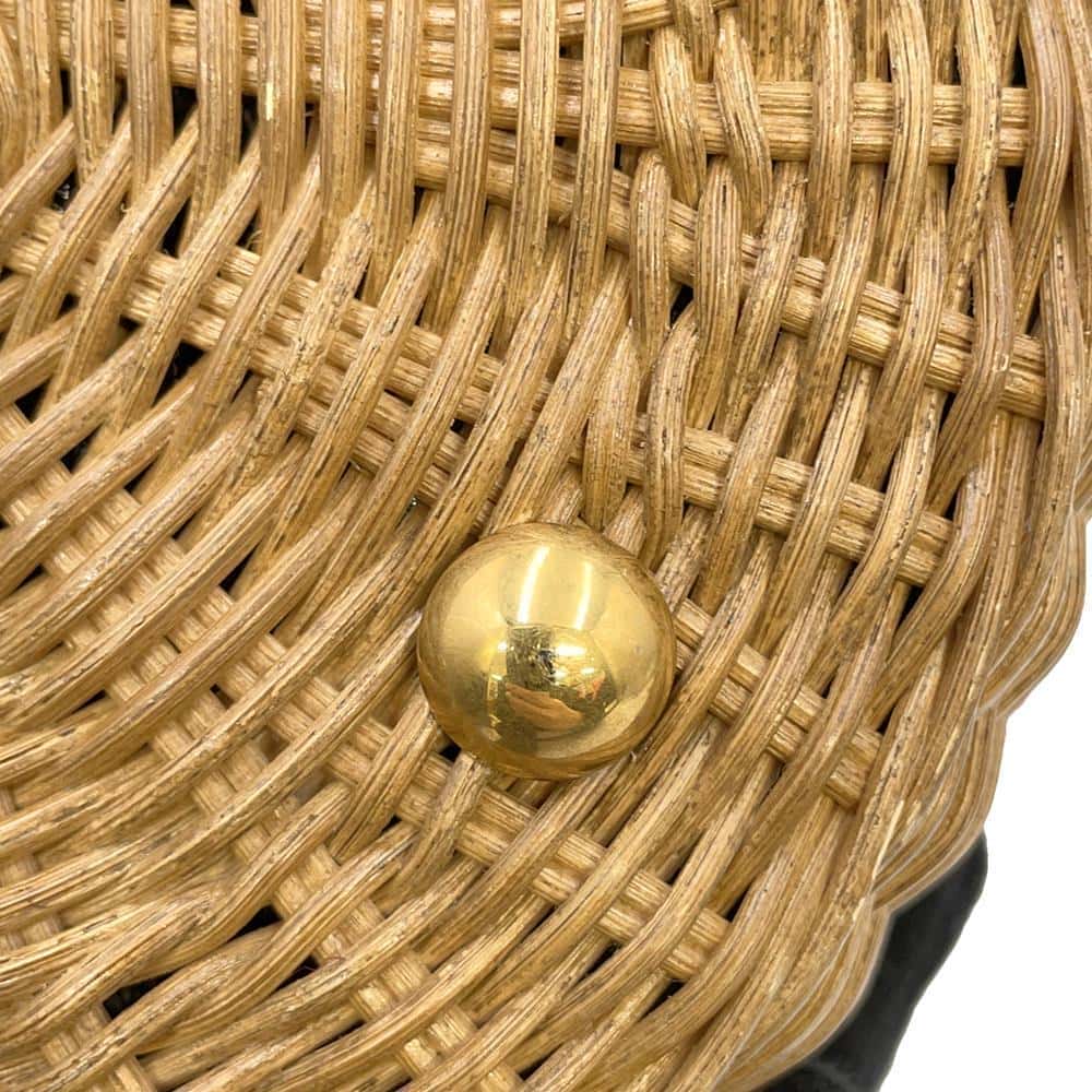 Dior Wicker Oblique bucket bag Beige/Navy M7600CMVO Rattan Canvas