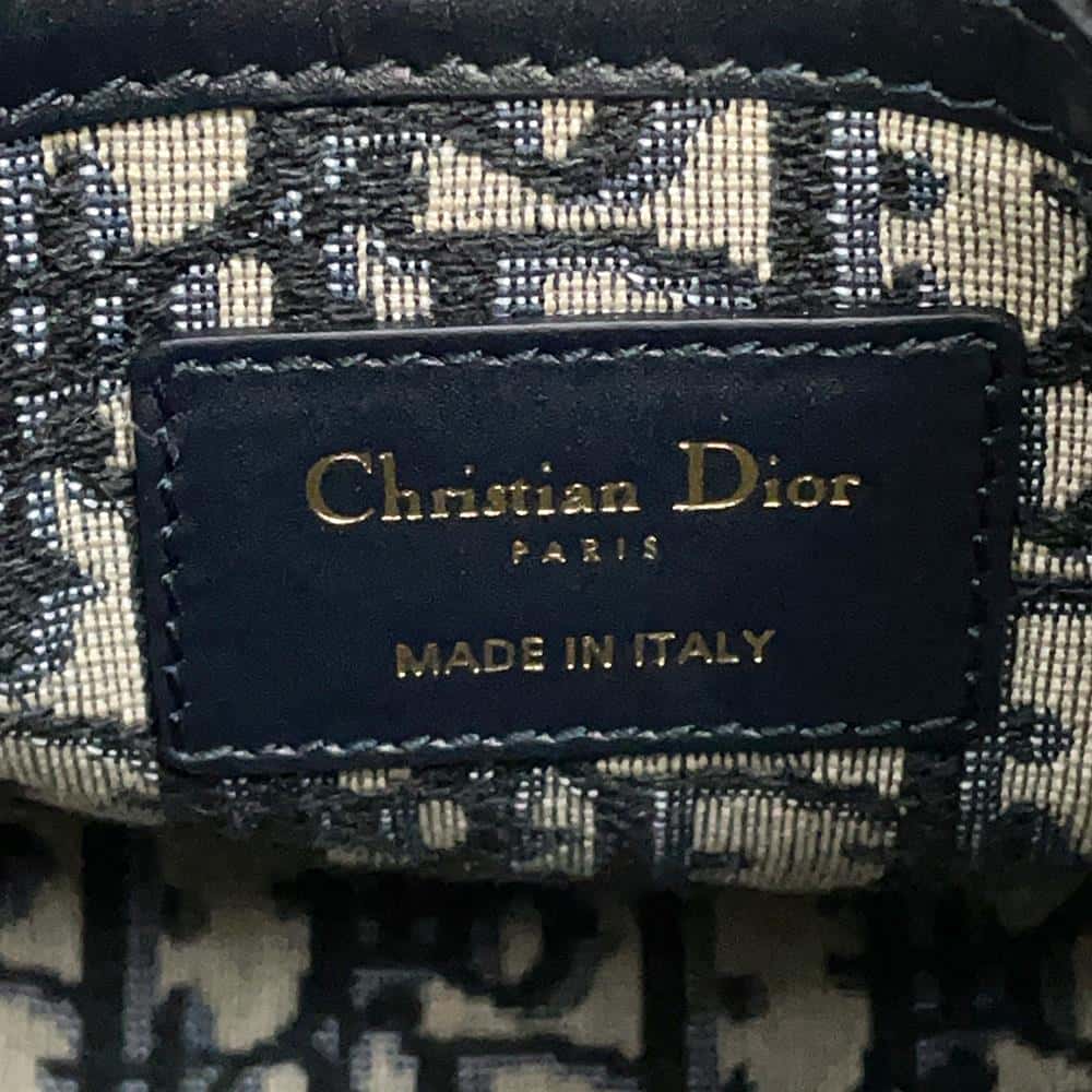 Dior Wicker Oblique bucket bag Beige/Navy M7600CMVO Rattan Canvas