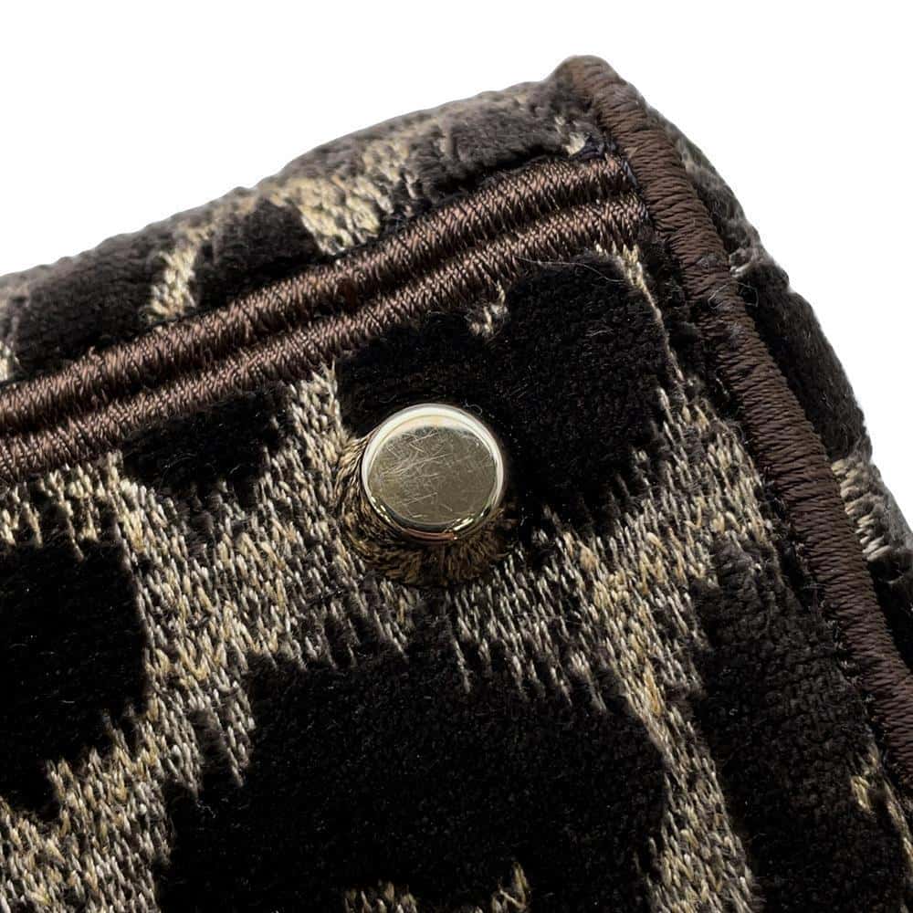 Dior Lady Dee Light Leopard Brown/Red/Yellow M0565OTGT Velvet Size Medium