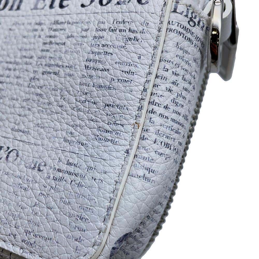 Dior Daniel Arsham Collaboration Newspaper Pochette Bag White Leather