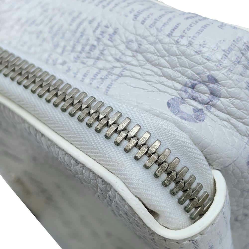 Dior Daniel Arsham Collaboration Newspaper Pochette Bag White Leather