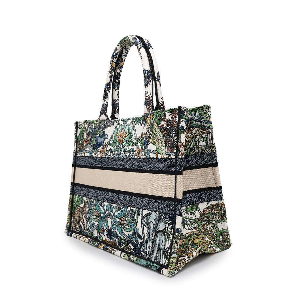 Dior Book Tote Etoile Duvoyage Green/Multicolor M1296ZEBN_M933 Canvas Size Medium