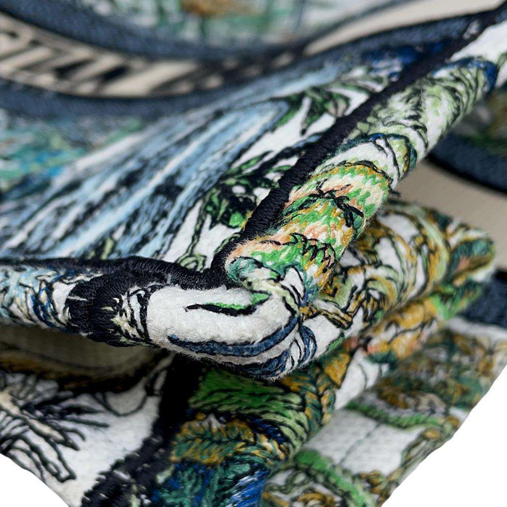 Dior Book Tote Etoile Duvoyage Green/Multicolor M1296ZEBN_M933 Canvas Size Medium