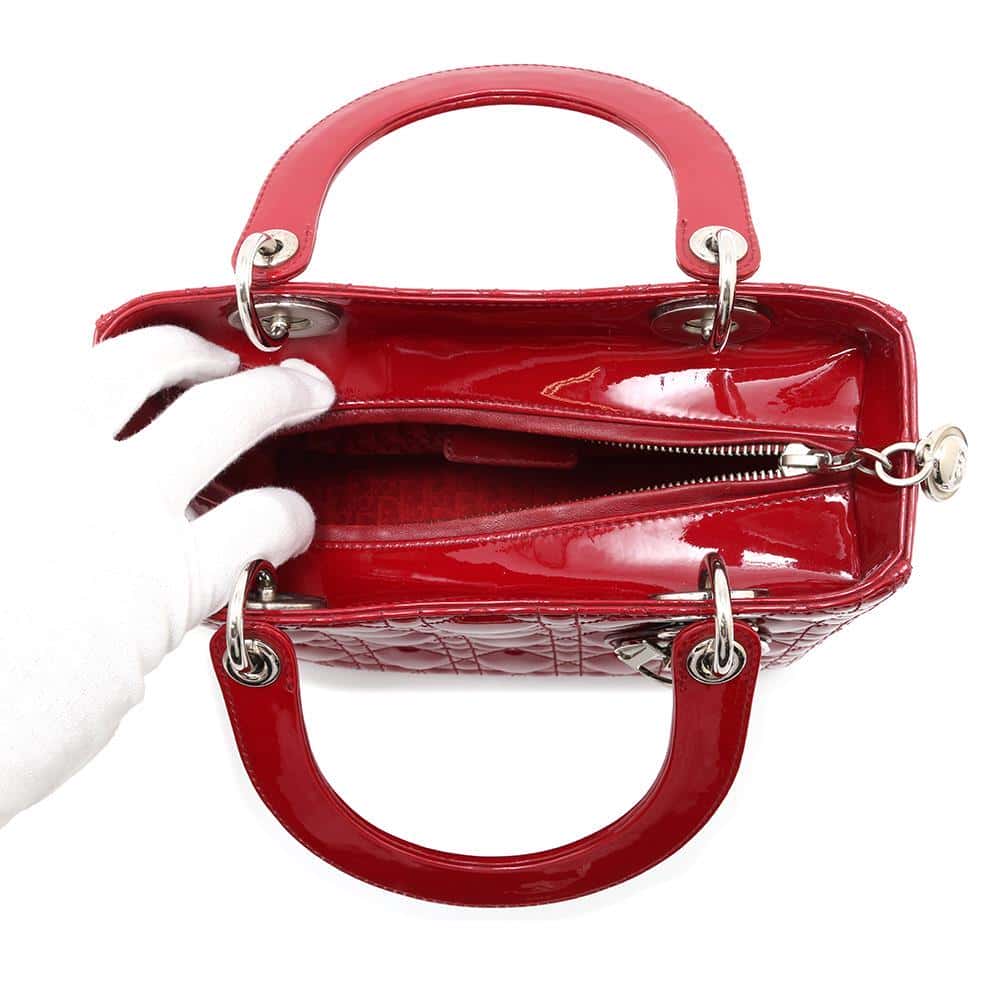 Dior Lady Dior RedCAL44551 Patent Leather