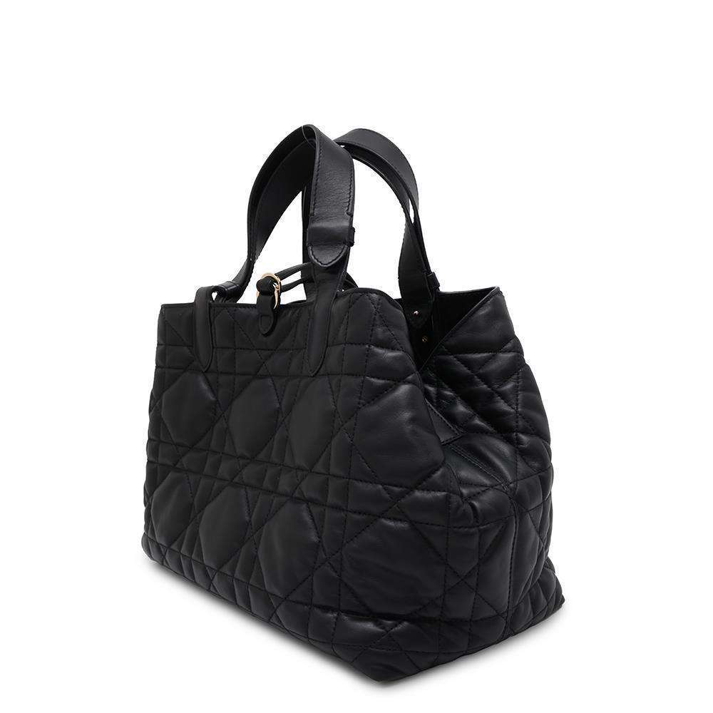 Dior To Jules Macrocannage Black M2821OSHJ Calf Leather Size Medium