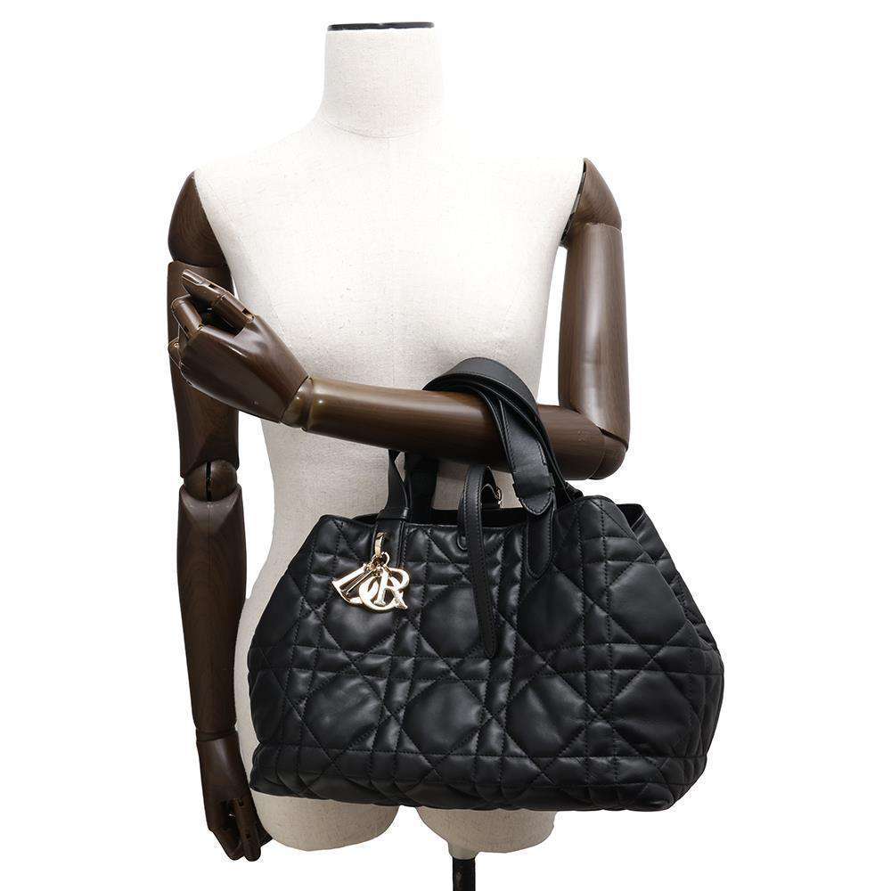 Dior To Jules Macrocannage Black M2821OSHJ Calf Leather Size Medium