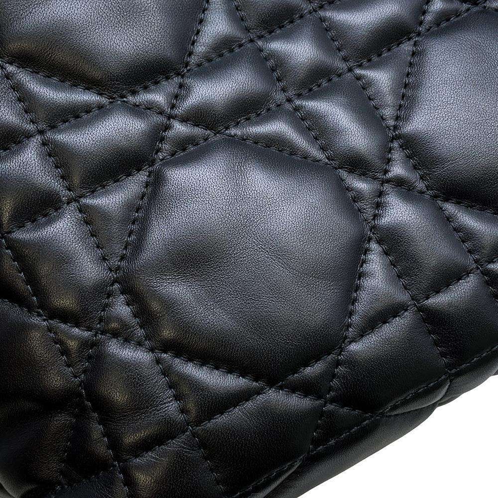 Dior To Jules Macrocannage Black M2821OSHJ Calf Leather Size Medium