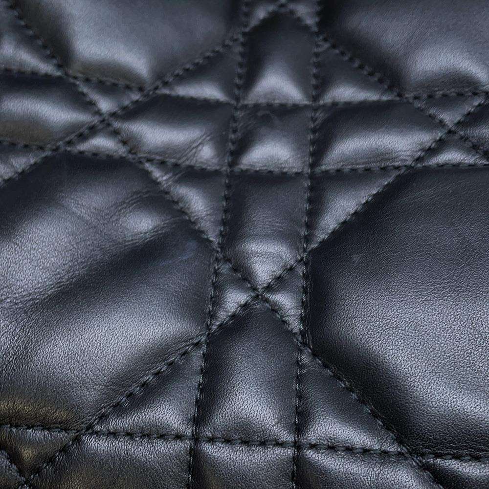 Dior To Jules Macrocannage Black M2821OSHJ Calf Leather Size Medium