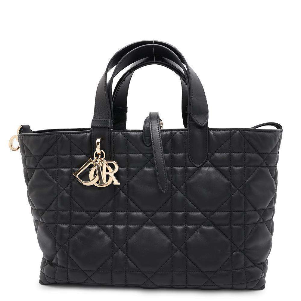 Dior To Jules Macrocannage Black M2821OSHJ Calf Leather Size Medium