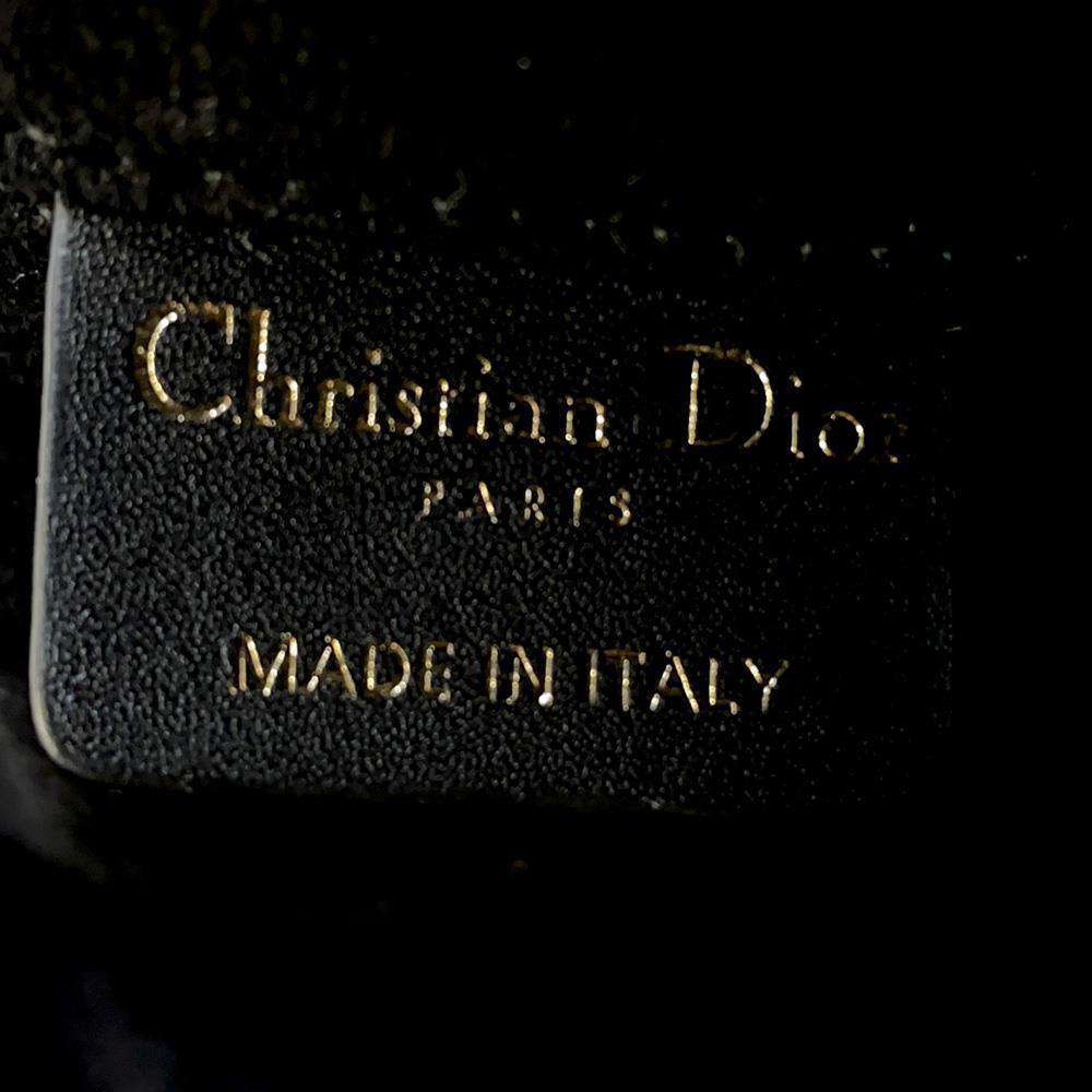 Dior To Jules Macrocannage Black M2821OSHJ Calf Leather Size Medium