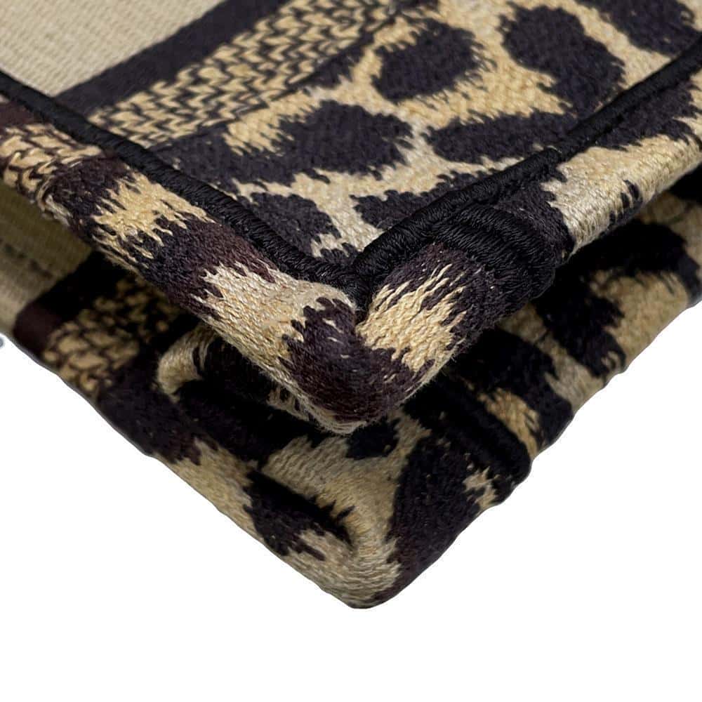 Dior Leopard Book Tote Beige/Black S5475ZRHM Canvas Size Mini