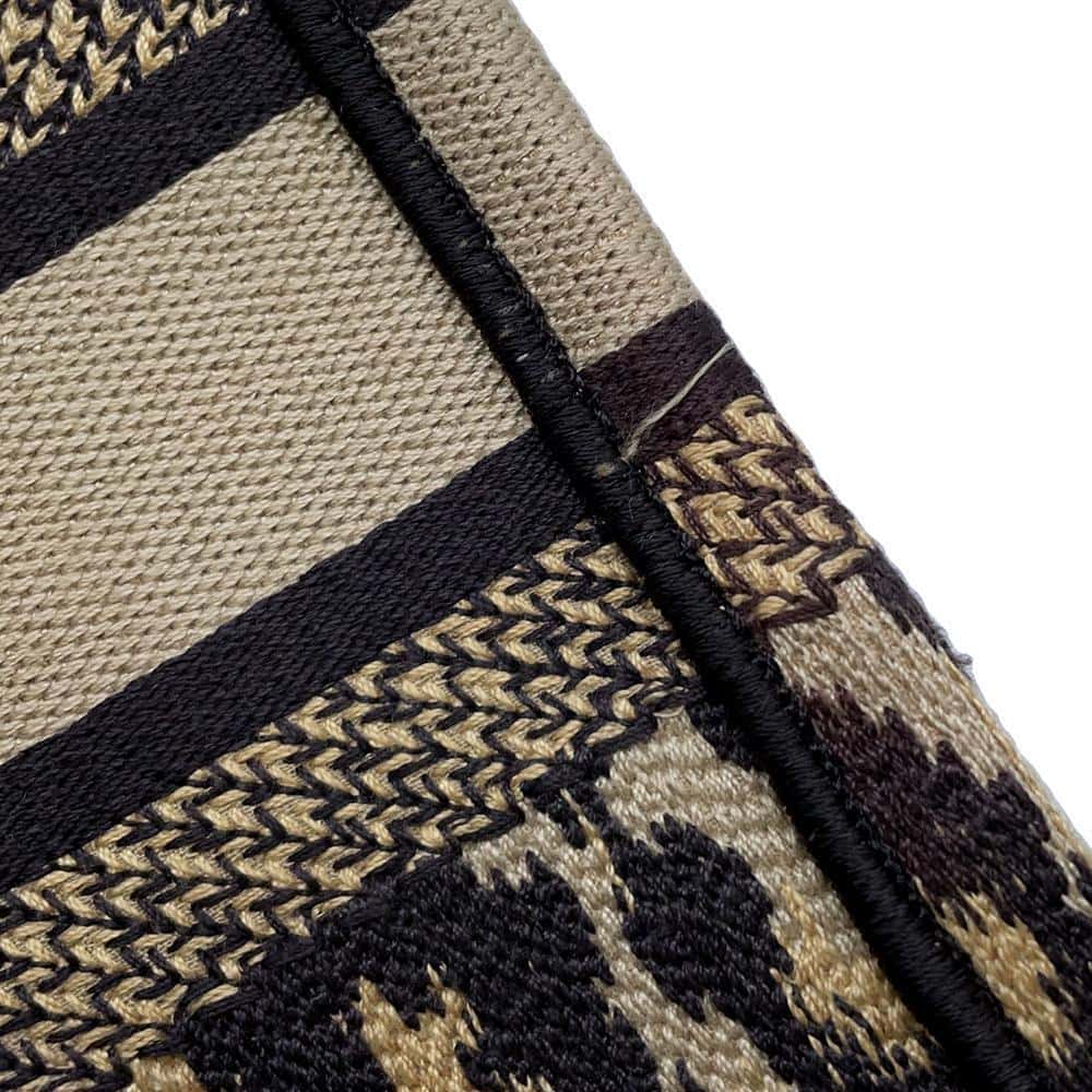 Dior Leopard Book Tote Beige/Black S5475ZRHM Canvas Size Mini