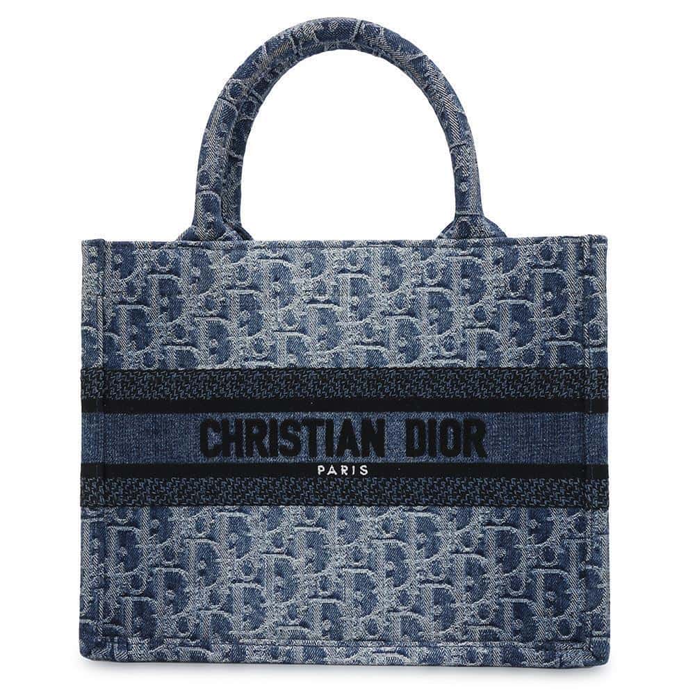Dior Oblique jacquard book tote Blue M1265ZEGC_M49E Denim Size Small