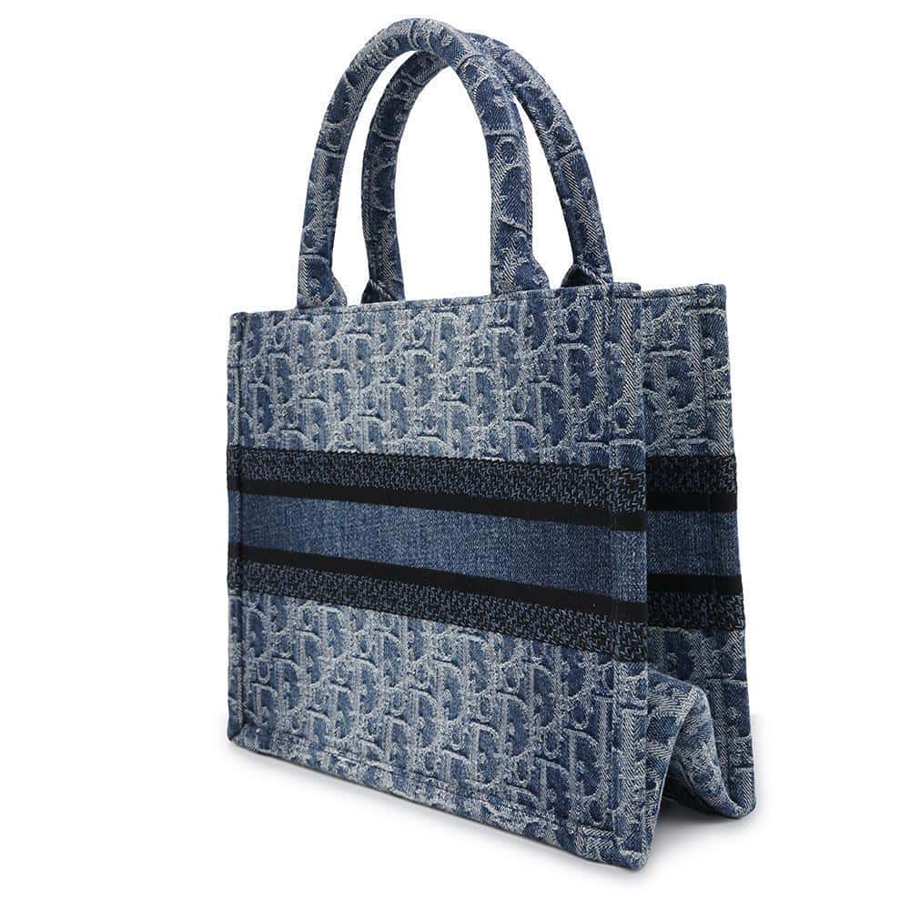 Dior Oblique jacquard book tote Blue M1265ZEGC_M49E Denim Size Small