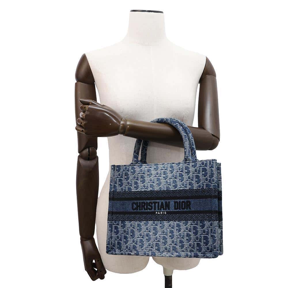 Dior Oblique jacquard book tote Blue M1265ZEGC_M49E Denim Size Small