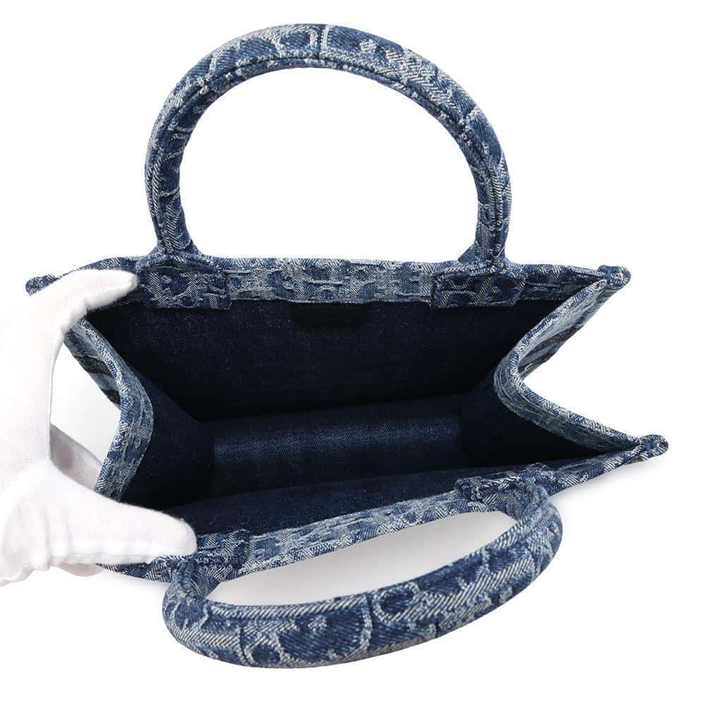 Dior Oblique jacquard book tote Blue M1265ZEGC_M49E Denim Size Small