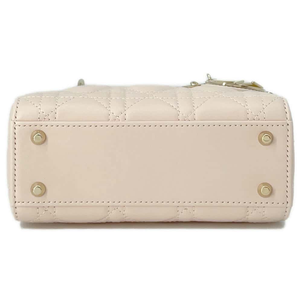 Dior Lady Dior Bag ?Mini QuartzPink/Pastel Yellow M0505ONJC_M912 Lambskin Size Mini