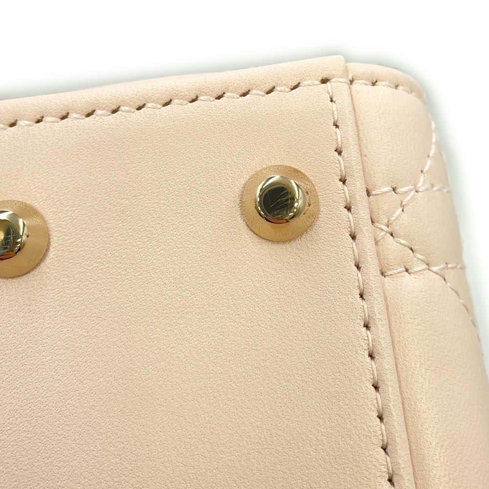 Dior Lady Dior Bag ?Mini QuartzPink/Pastel Yellow M0505ONJC_M912 Lambskin Size Mini