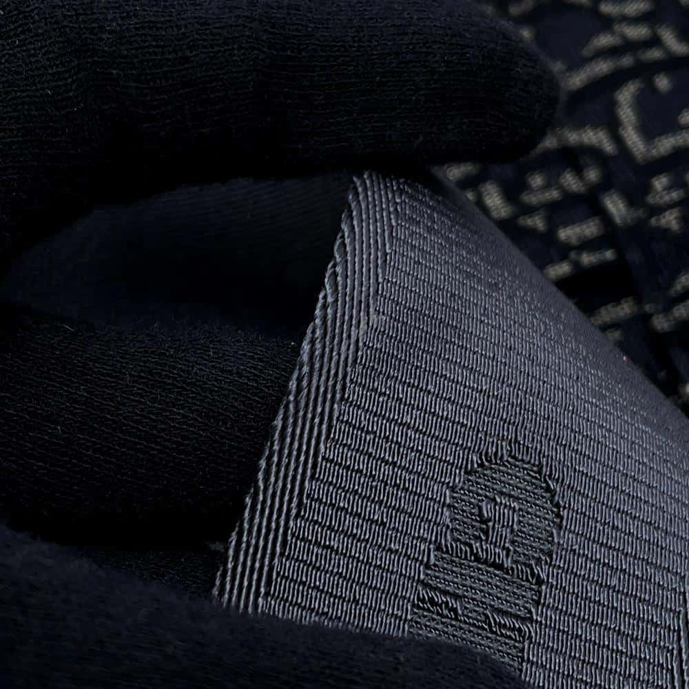 Dior Oblique Saddlebag Black 1ADPO093YKY Canvas Leather