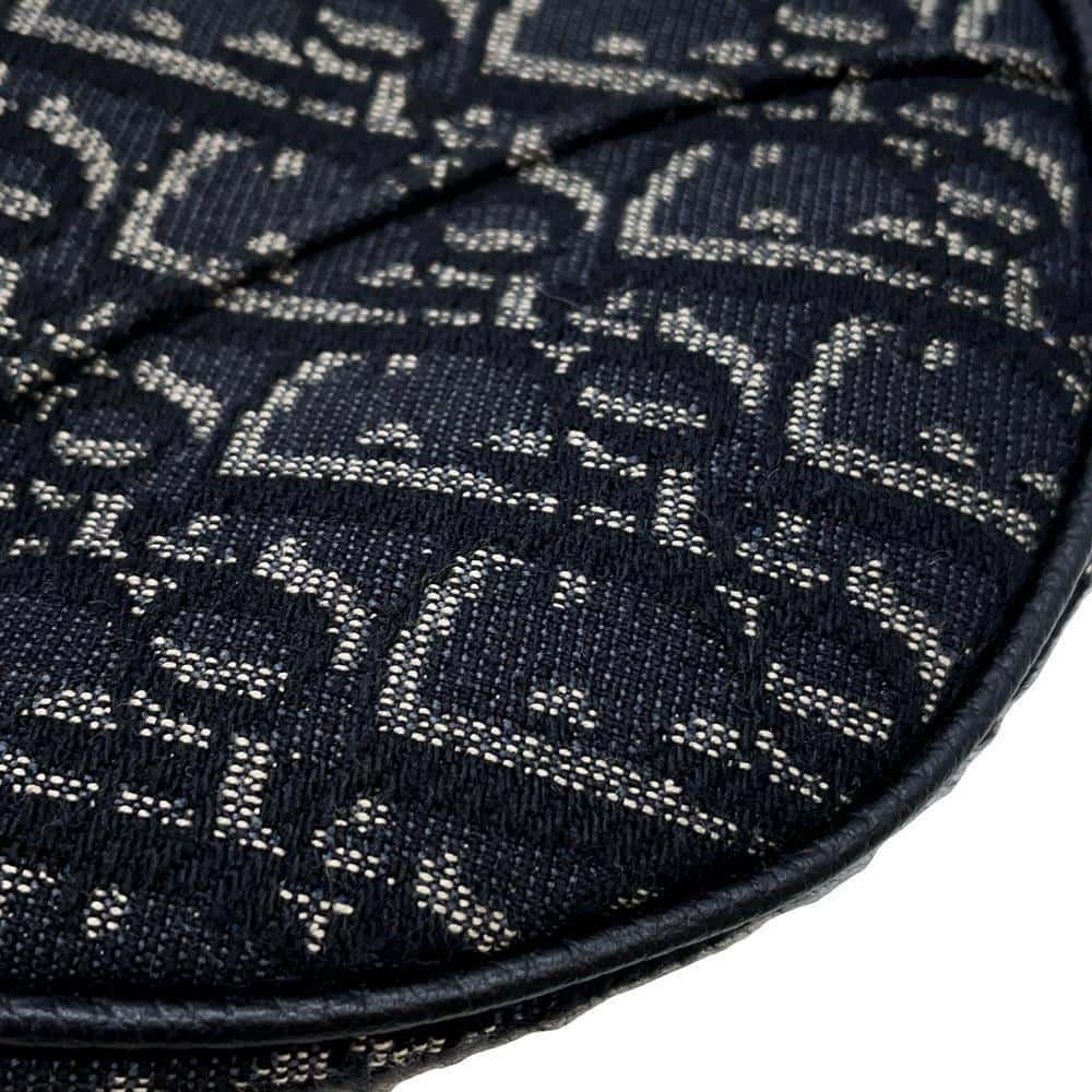 Dior Oblique Saddlebag Black 1ADPO093YKY Canvas Leather