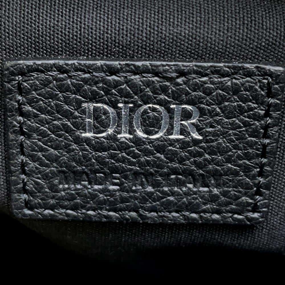 Dior Oblique Saddlebag Black 1ADPO093YKY Canvas Leather