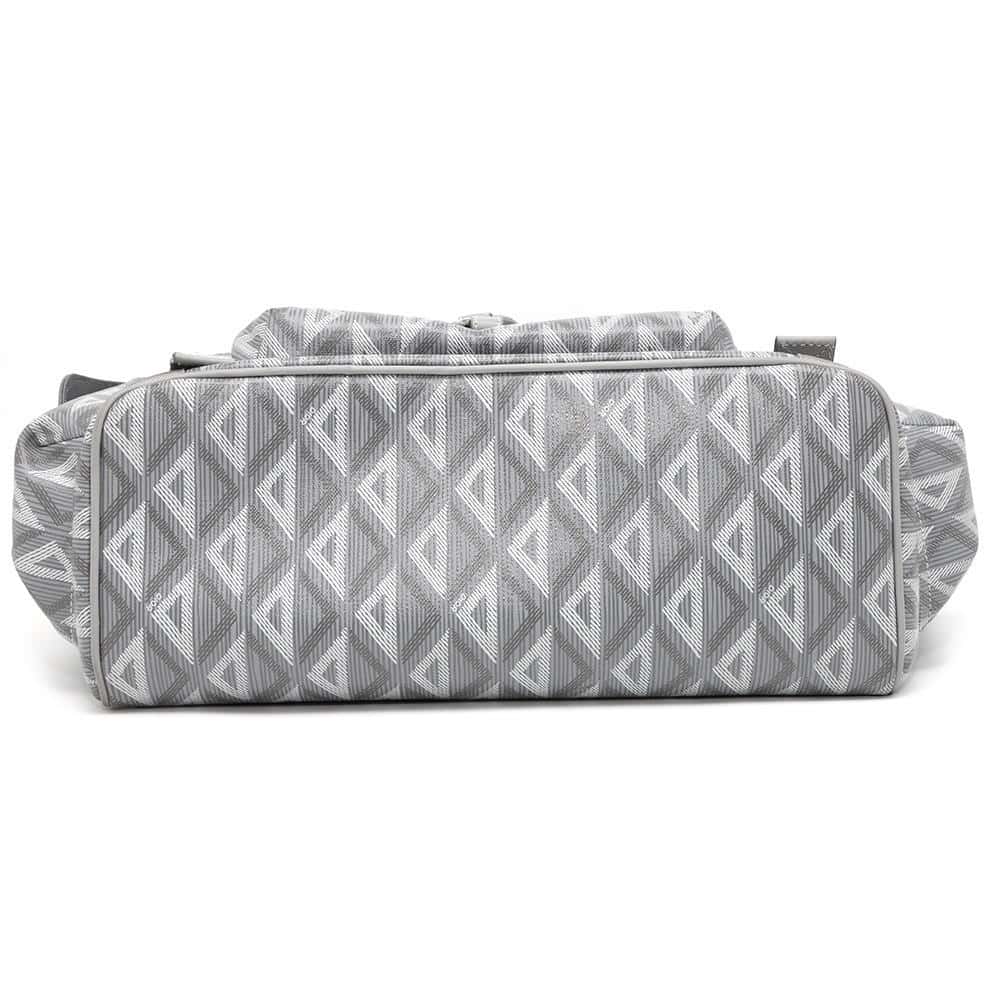 Dior Hit the Road CD Diamond Backpack Gray 1ESBA163CDP PVC Calf Leather Size Large