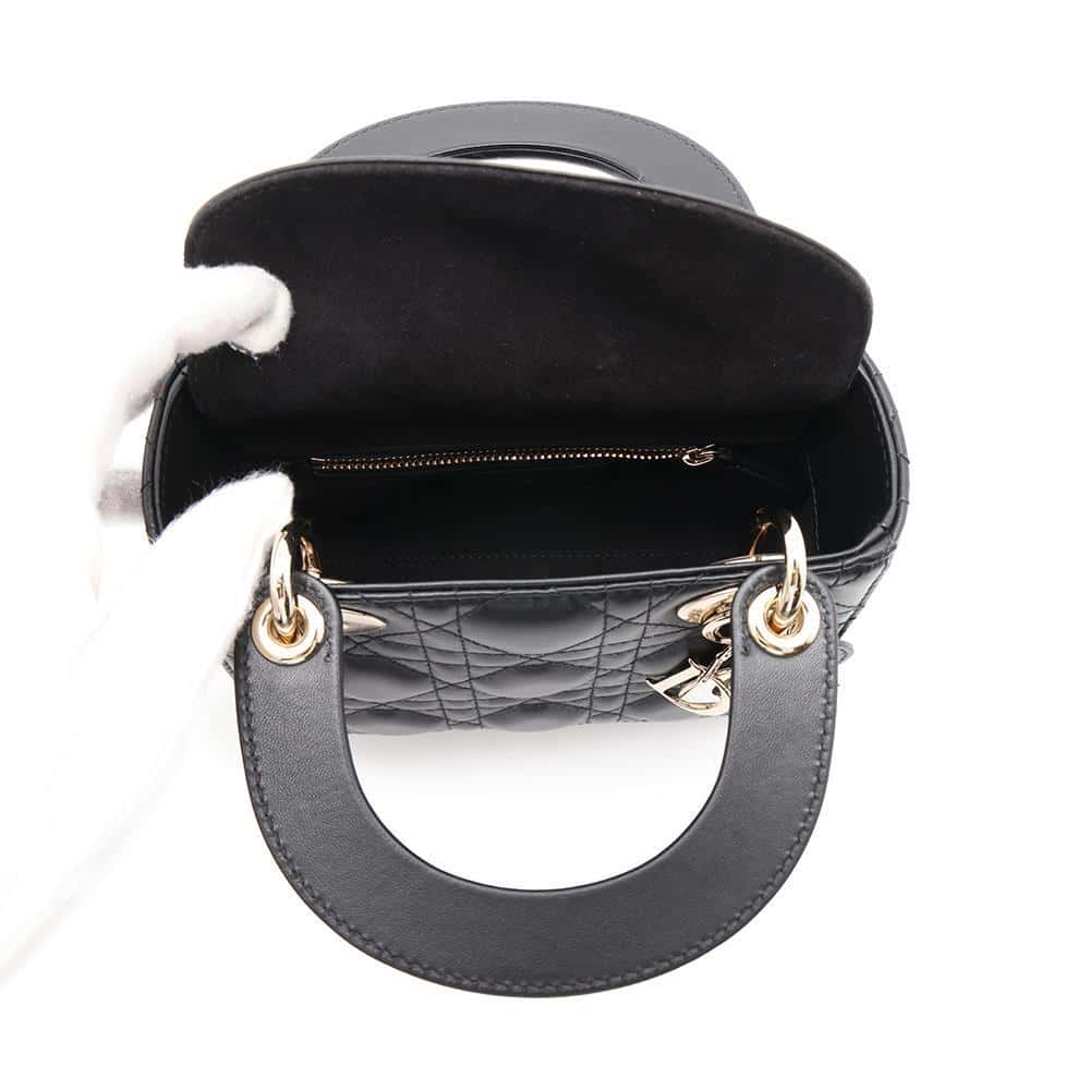 Dior Lady Dior BlackM0505ONGE_M900 Lambskin Size Mini