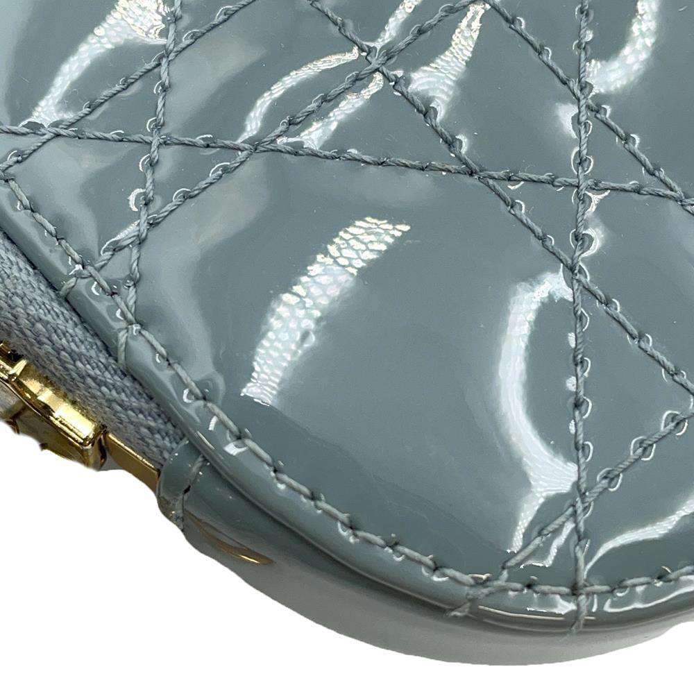 Dior cannage phone holder Light BlueS0872OVRB Patent Leather