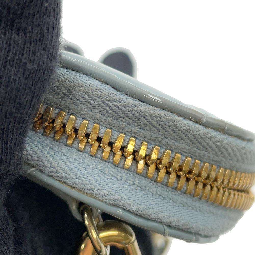 Dior cannage phone holder Light BlueS0872OVRB Patent Leather