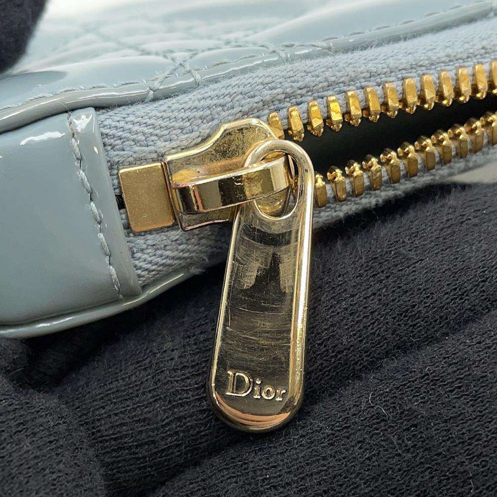 Dior cannage phone holder Light BlueS0872OVRB Patent Leather