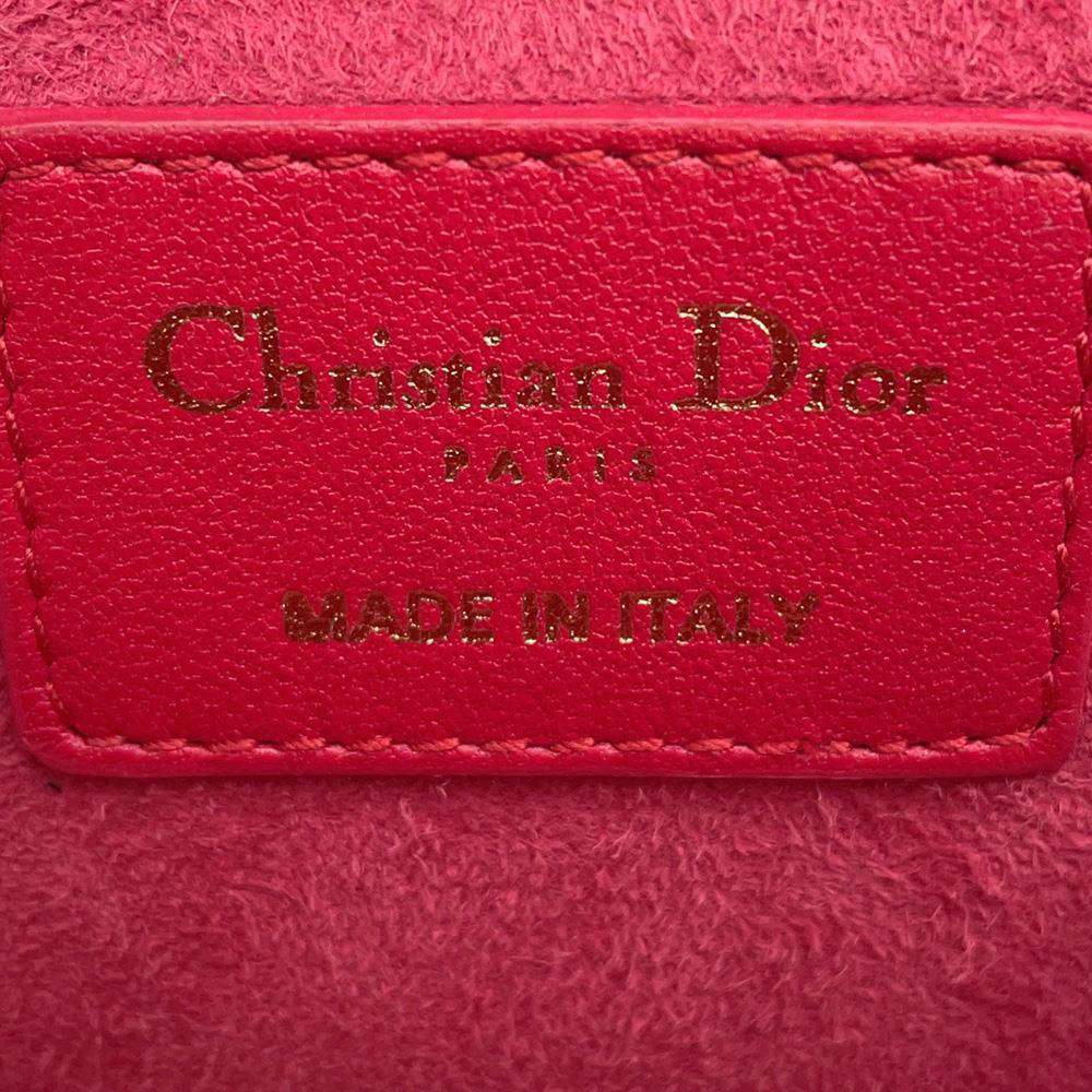 Dior Cannage Vanity Shoulder Bag RedS0918ONMJ Lambskin Size micro